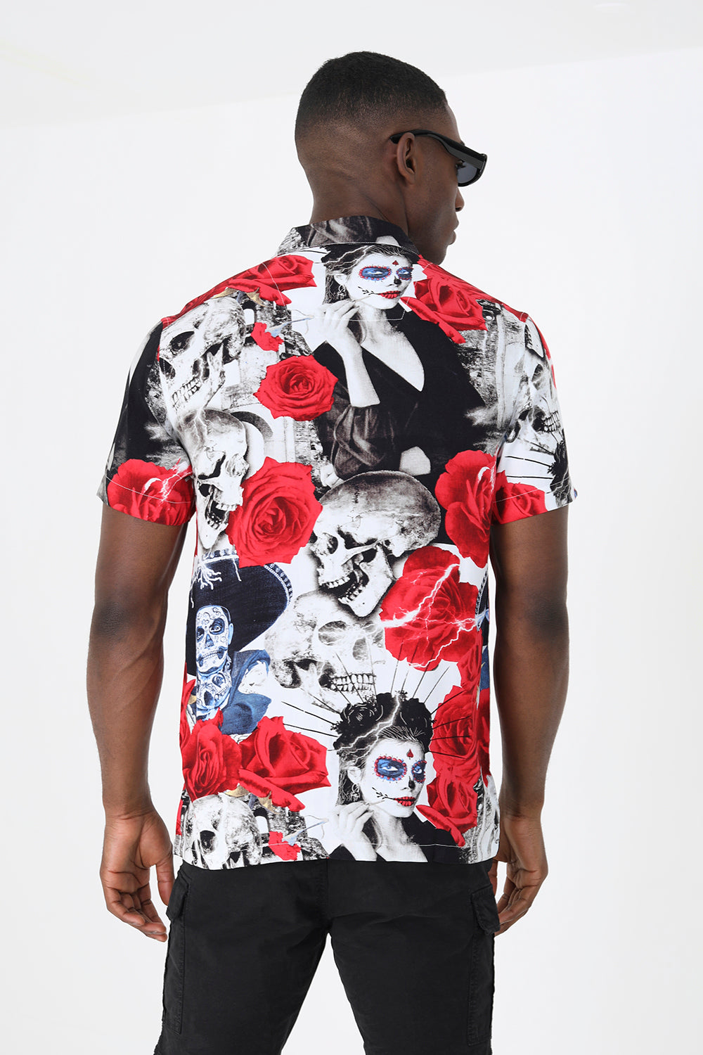Brave Soul White Revere Collar Print Shirt - White Image 2