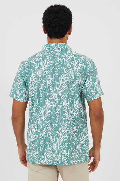 Brave Soul Green Printed Revere Collar Shirt - Green Image 2