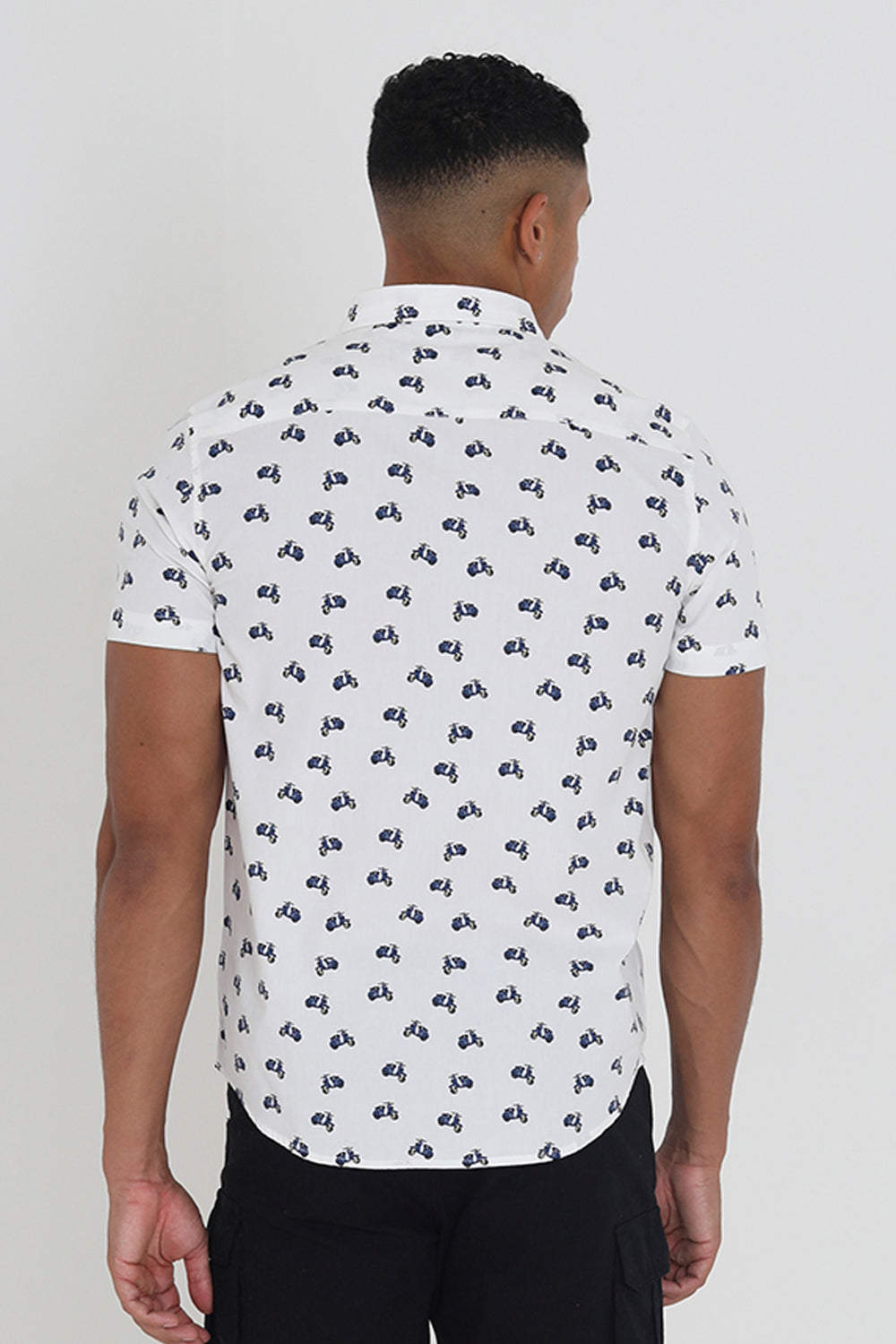 Brave Soul Ecru Cotton Short Sleeve Print Shirt - Ecru Image 2