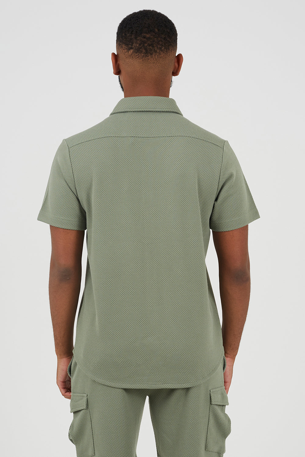 Brave Soul Pale Green Short Sleeve Textured Shirt - Pale Green Image 2