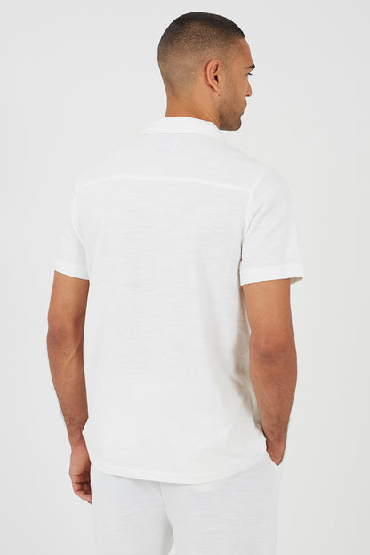 Brave Soul Cream Revere Collar Shirt - Cream Image 2