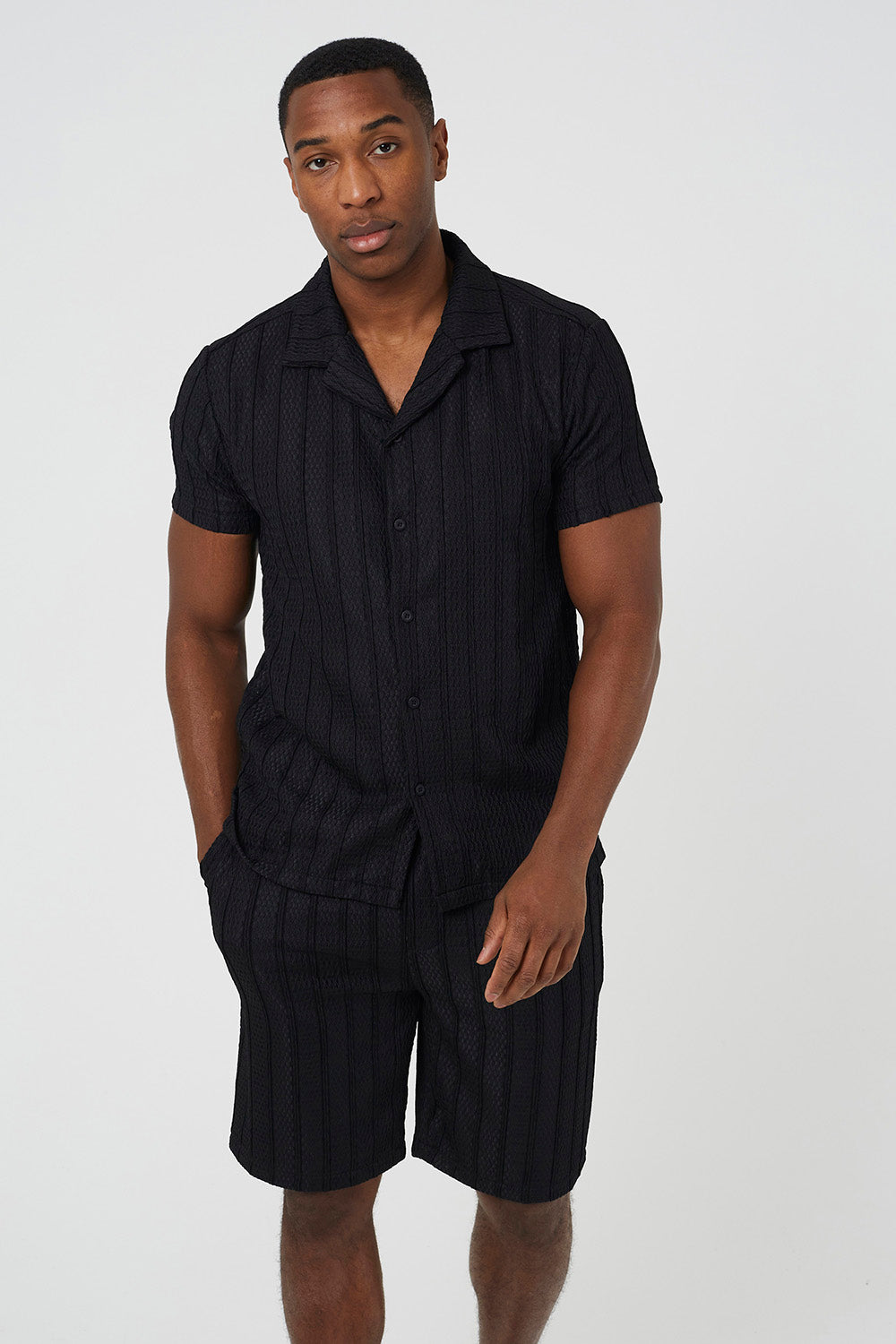 Brave Soul Black Woven Shorts - Black Image 1