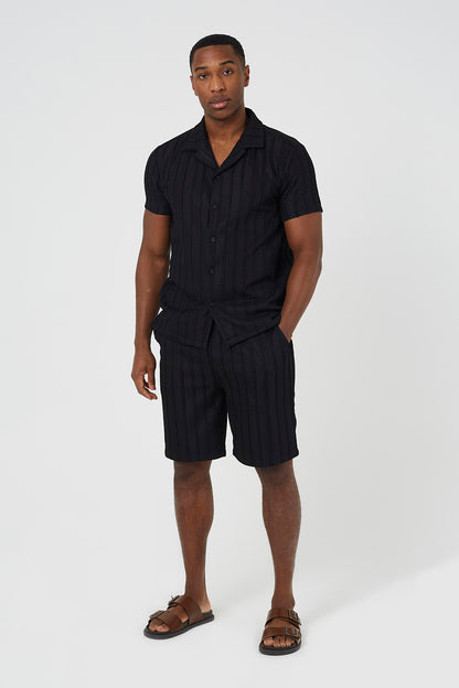 Brave Soul Black Woven Shorts - Black Image 3