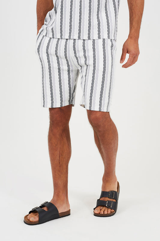 Brave Soul White Regular Fit Shorts - White Image 1