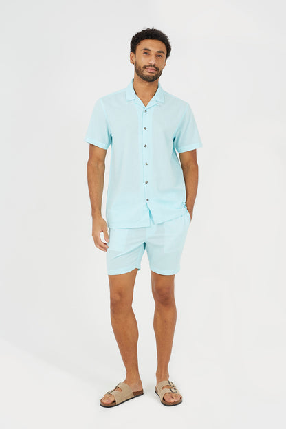 Brave Soul MInt Seersucker Shorts - MInt Image 3