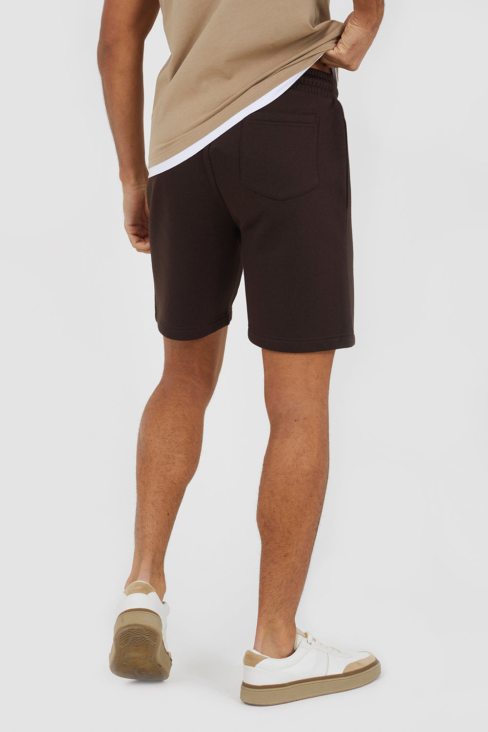 Brave Soul Chocolate Basic Fleece Shorts - Chocolate Image 2