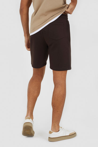 Brave Soul Chocolate Basic Fleece Shorts - Chocolate Image 2