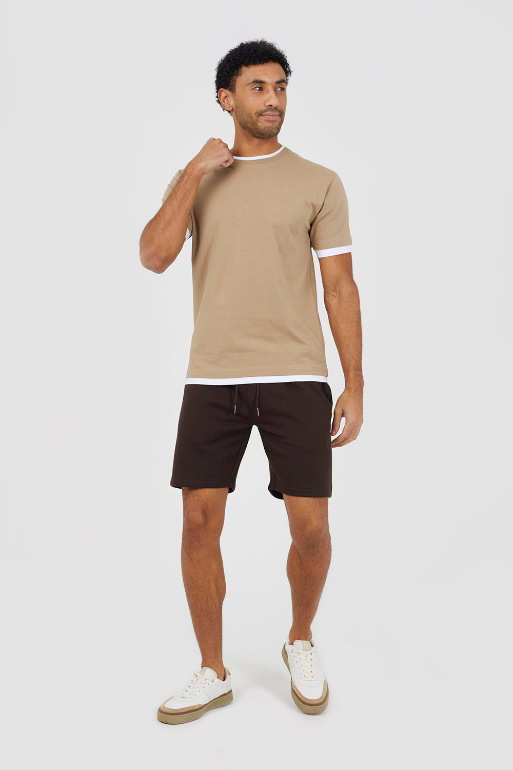Brave Soul Chocolate Basic Fleece Shorts - Chocolate Image 3