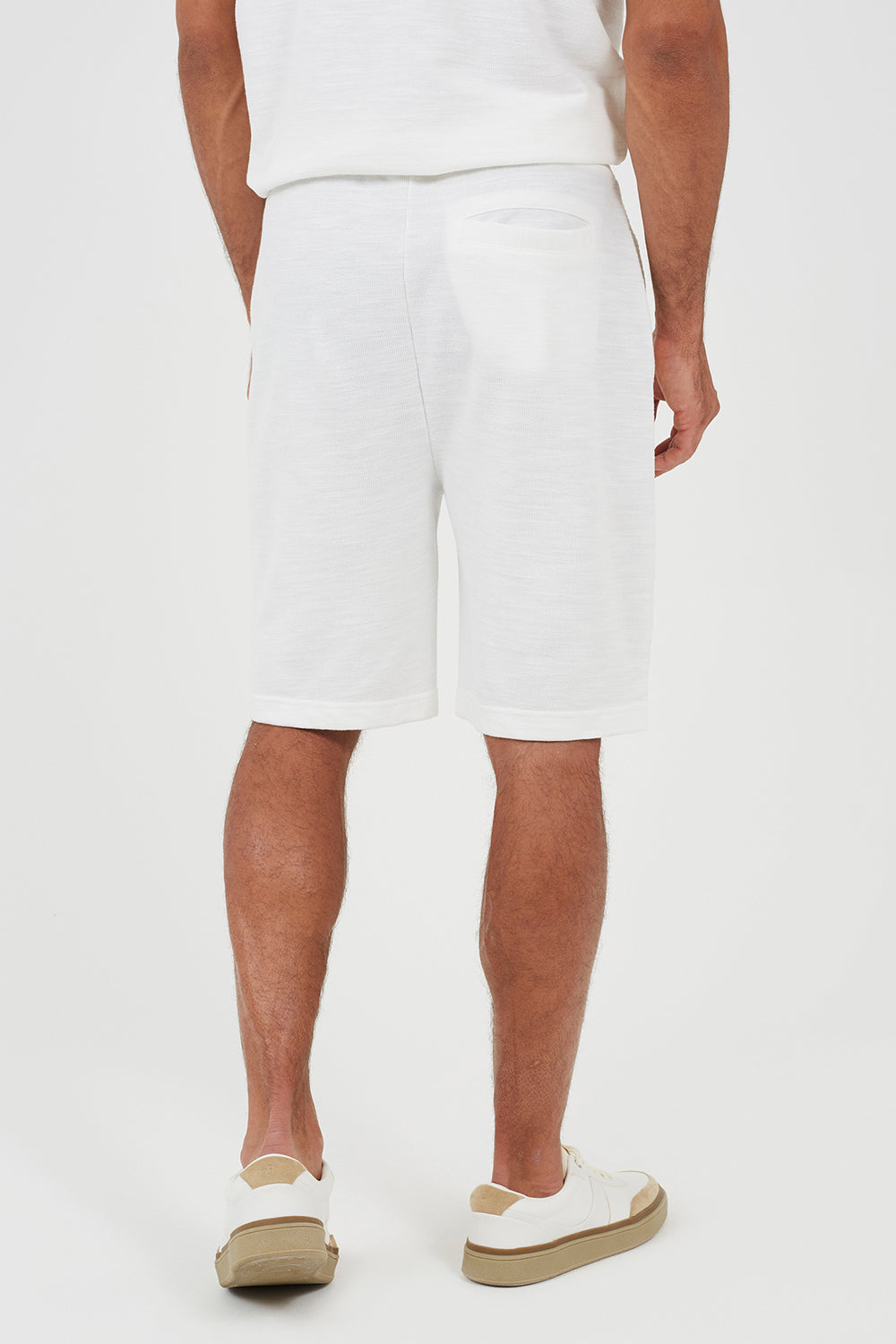 Brave Soul Cream Elasticated Waist Shorts - Cream Image 2