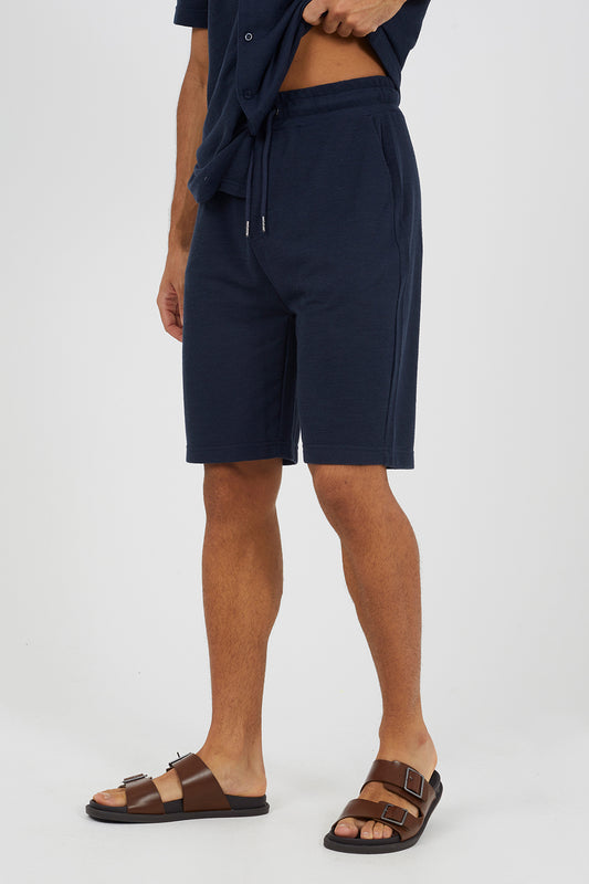 Brave Soul Navy Elasticated Waist Shorts - Navy Image 1