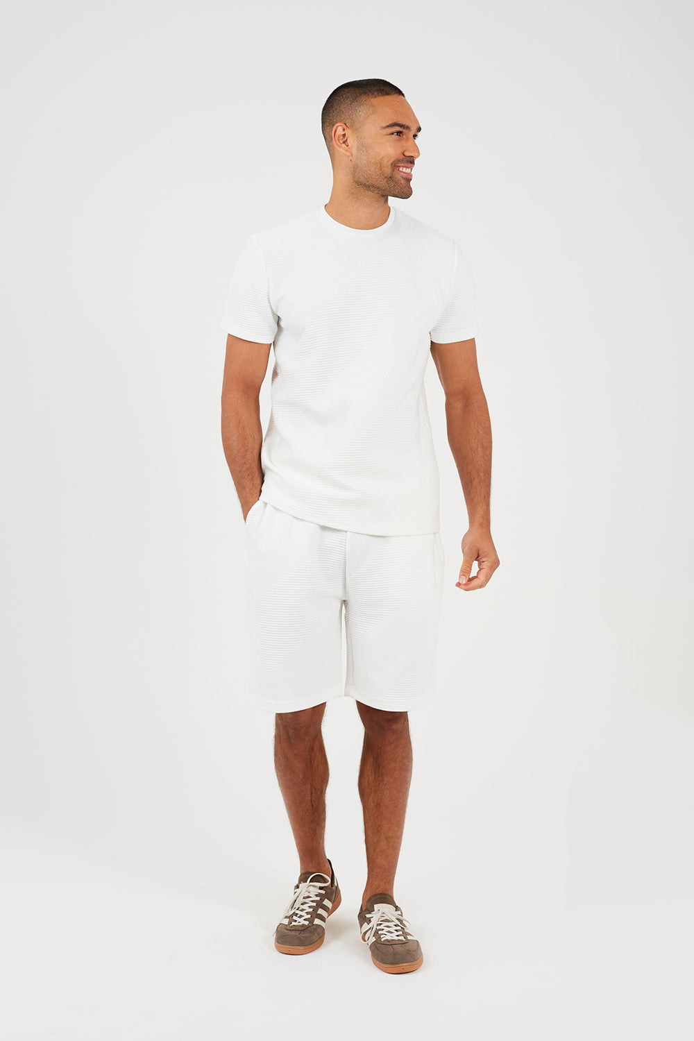 Brave Soul Cream Elasticated Waist Shorts - Cream Image 3