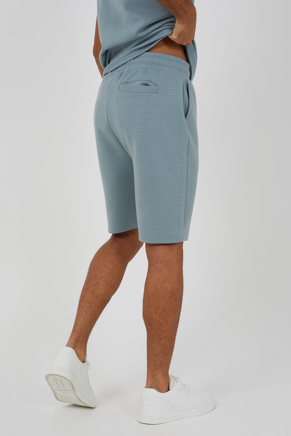Brave Soul Light Blue Elasticated Waist Shorts - Light Blue Image 2