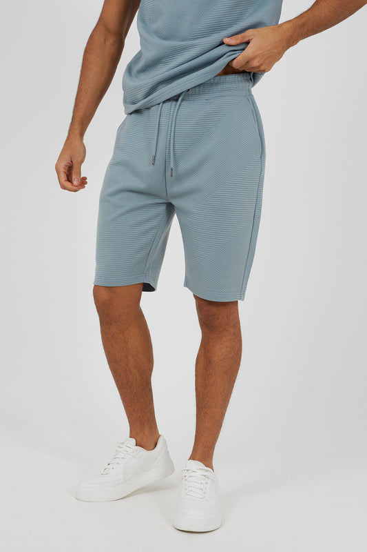 Brave Soul Light Blue Elasticated Waist Shorts - Light Blue Image 1