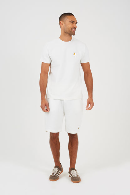 Brave Soul Cream Shorts with Badge Detail - Cream Image 3