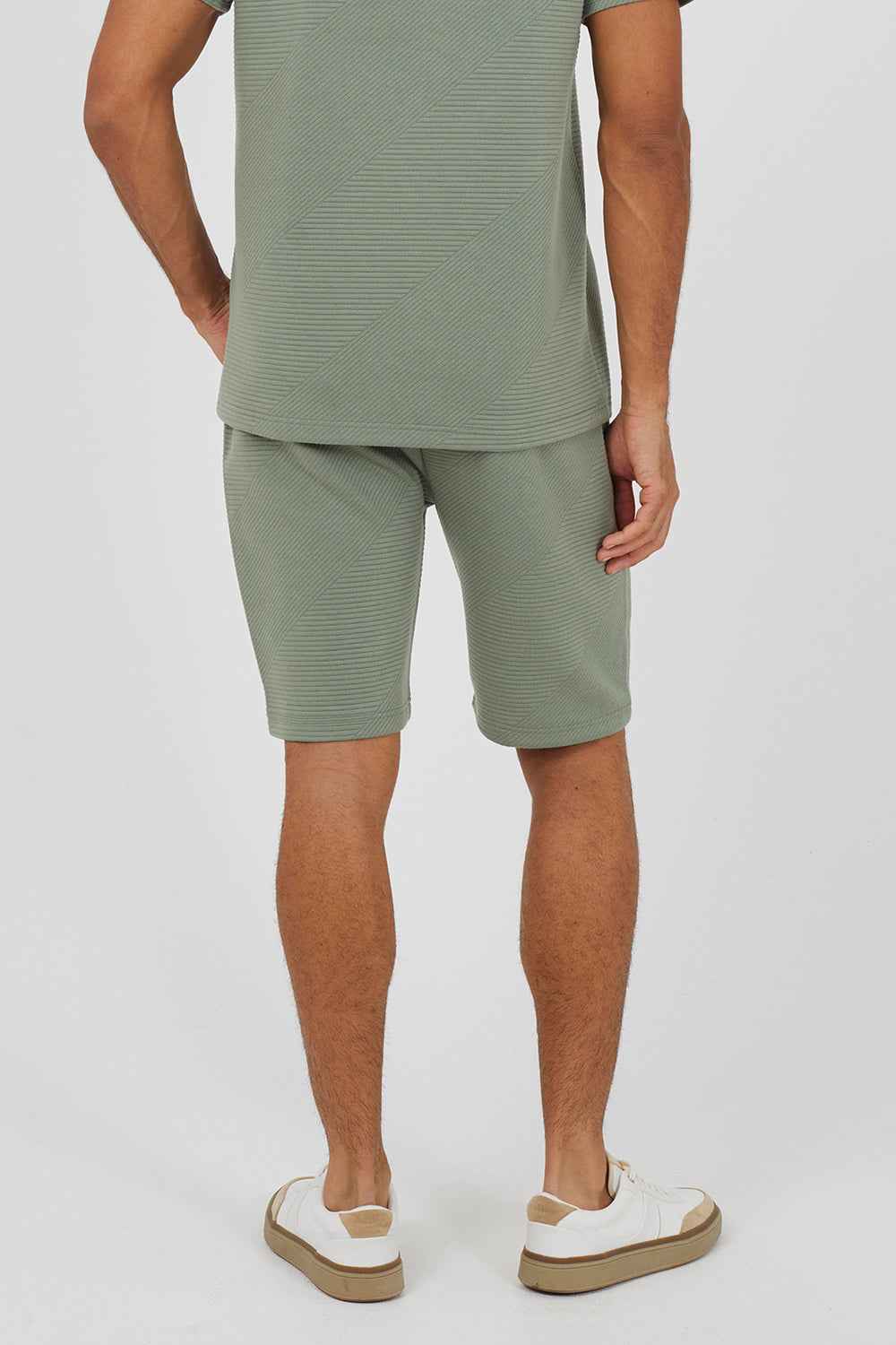 Brave Soul Mint Shorts with Badge Detail - Mint Image 2