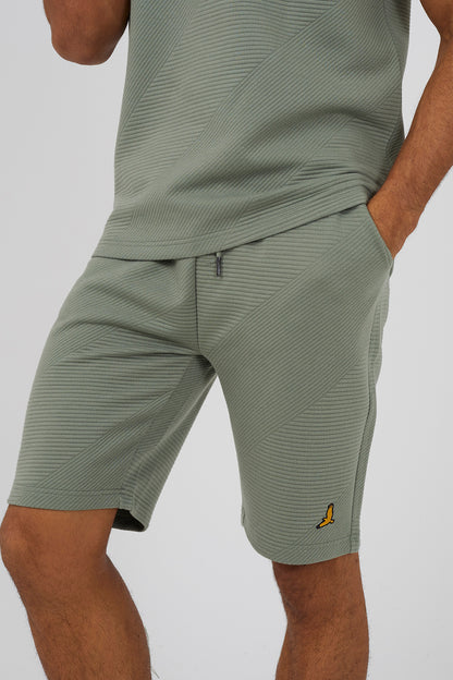 Brave Soul Mint Shorts with Badge Detail - Mint Image 4