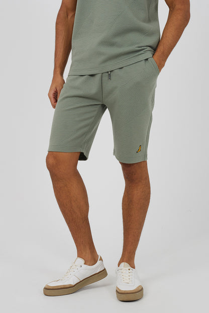 Brave Soul Mint Shorts with Badge Detail - Mint Image 1
