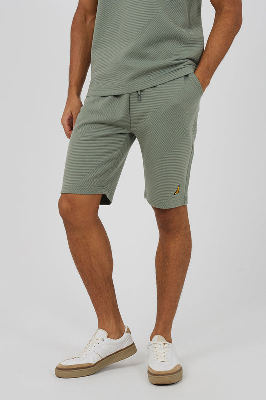 Brave Soul Mint Shorts with Badge Detail - Mint Image 1