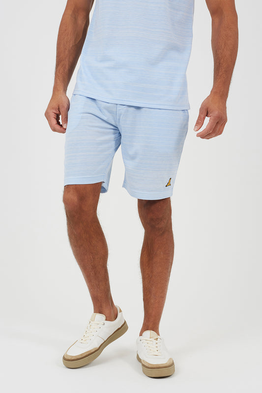 Brave Soul Light Blue Jacquard Shorts - Light Blue Image 1
