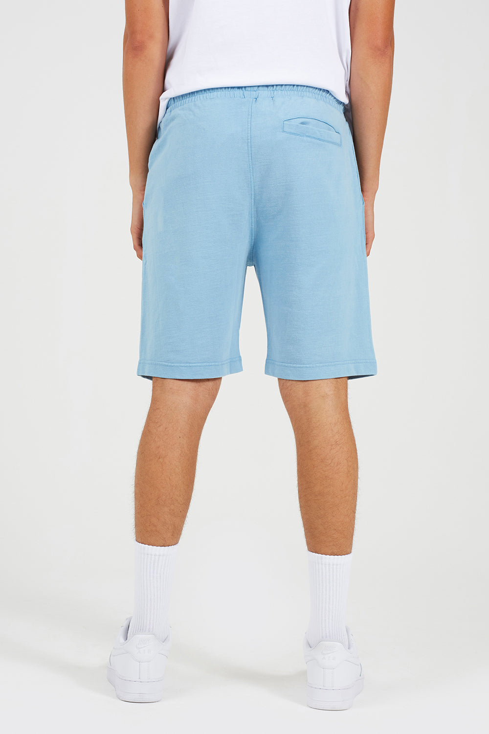 Brave Soul Light Blue Cotton Jersey Elasticated Shorts - Light Blue Image 2