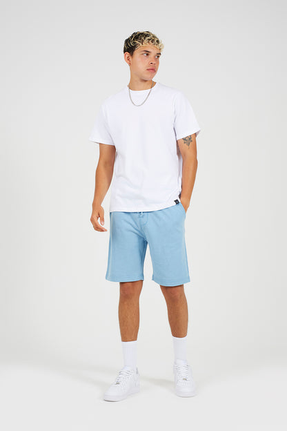 Brave Soul Light Blue Cotton Jersey Elasticated Shorts - Light Blue Image 3