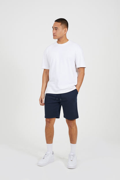 Brave Soul Navy Side Stripe Drawstring Jersey Shorts - Navy Image 3