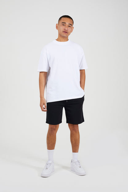 Brave Soul Black Side Stripe Drawstring Jersey Shorts - Black Image 3