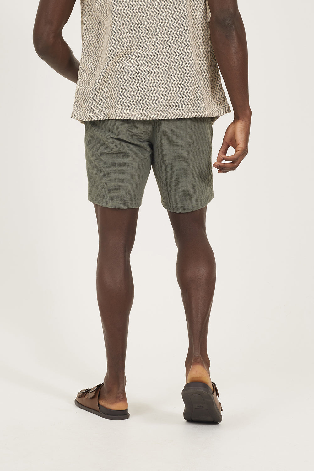 Brave Soul Pale Green Seersucker Shorts - Pale Green Image 2