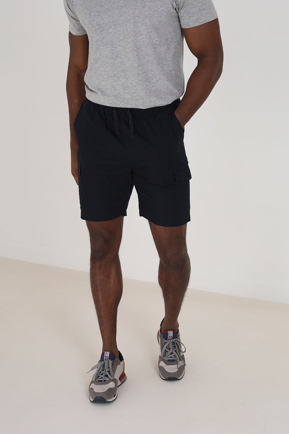 Brave Soul Navy Cargo Shorts - Navy Image 1