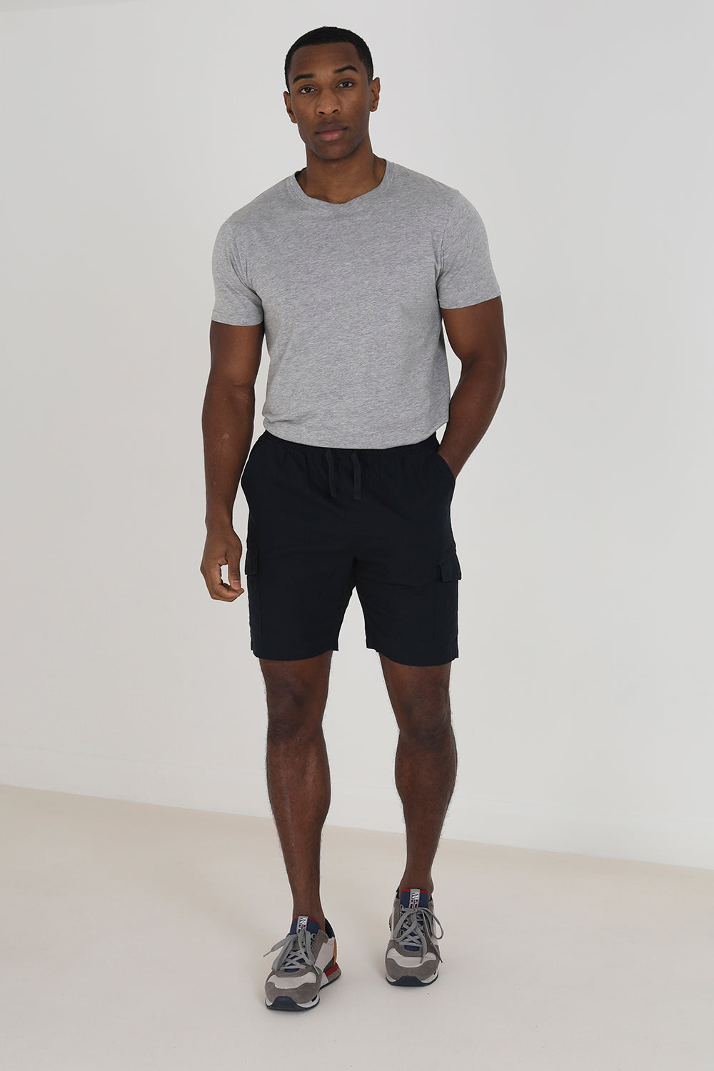 Brave Soul Navy Cargo Shorts - Navy Image 3