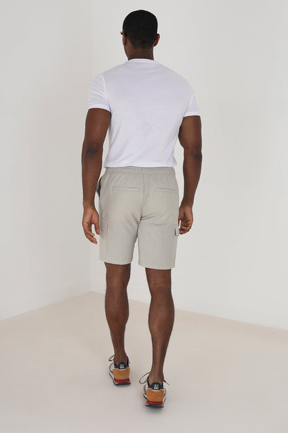 Brave Soul Stone Cargo Shorts - Stone Image 2