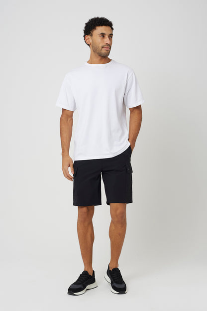 Brave Soul Black Ripstop Cargo Pocket Shorts - Black Image 3