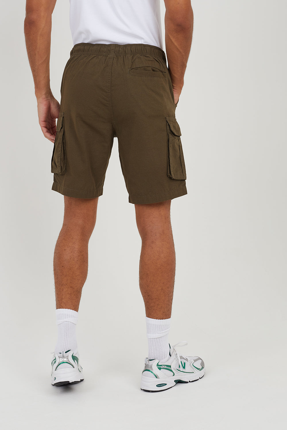 Brave Soul Khaki Cotton Cargo Shorts - Khaki Image 2