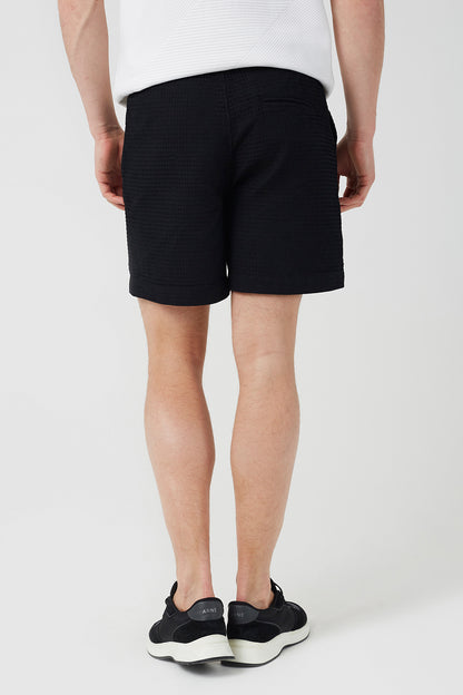 Brave Soul Black Textured Zip Pocket Drawcord Shorts - Black Image 2
