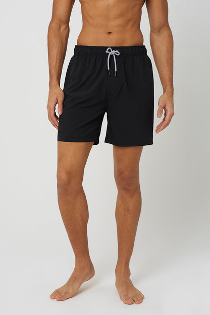 Brave Soul Black Swim Shorts - Black Image 1