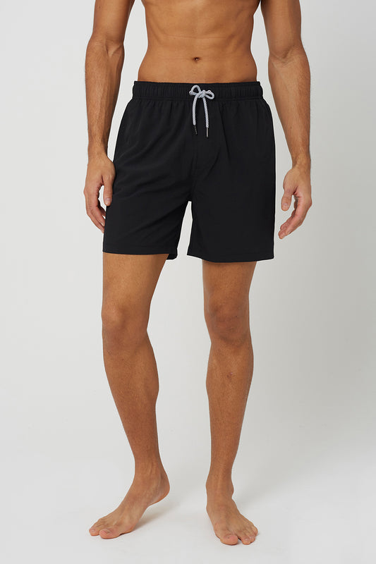 Brave Soul Black Swim Shorts - Black Image 1