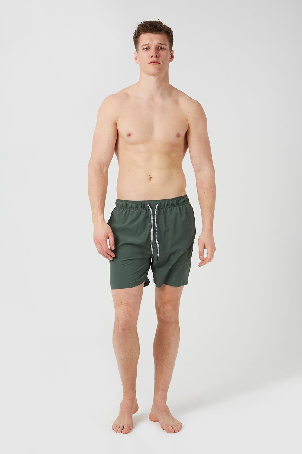 Brave Soul Green Swim Shorts - Green Image 3