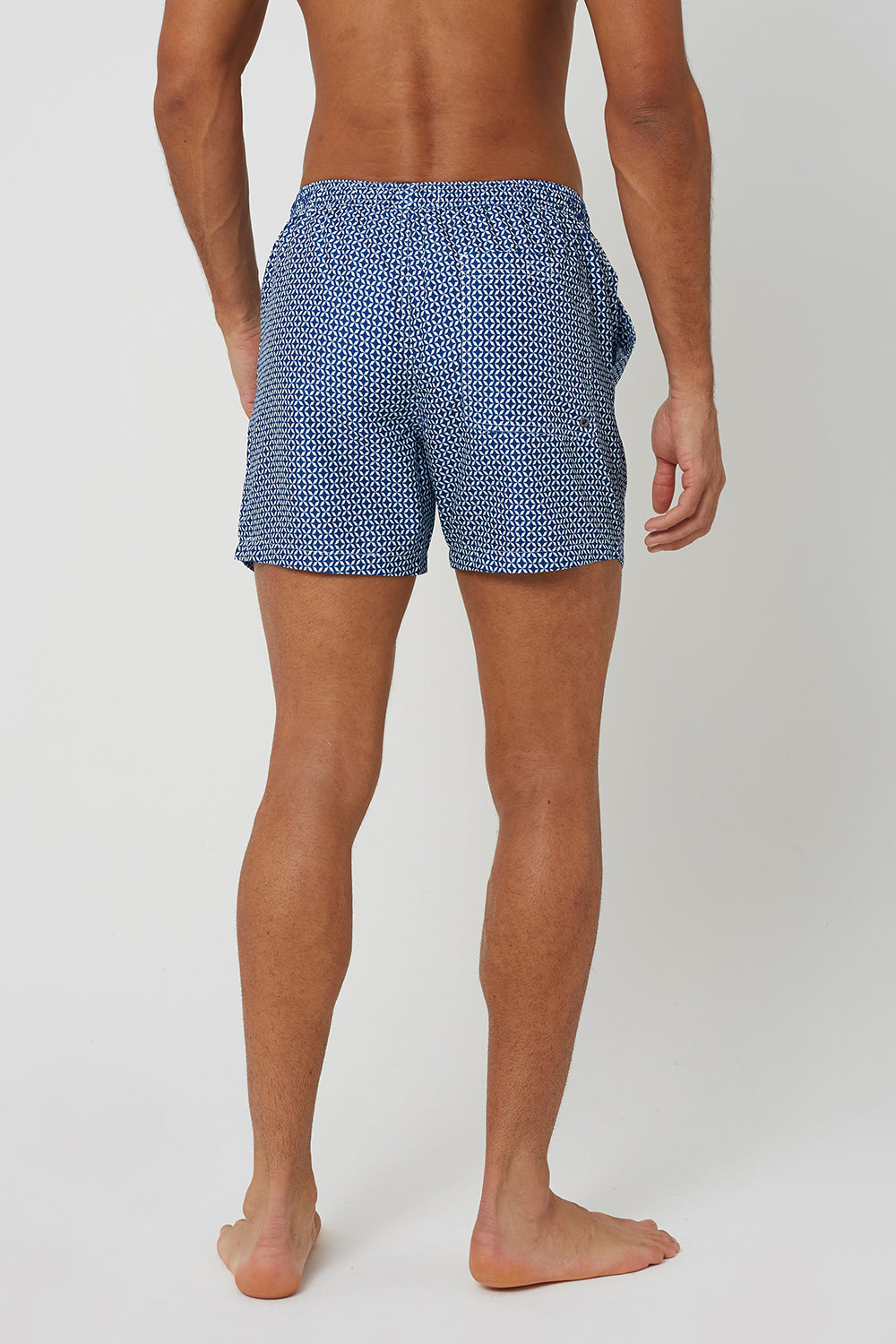 Brave Soul Blue Printed Swim Shorts - Blue Image 2