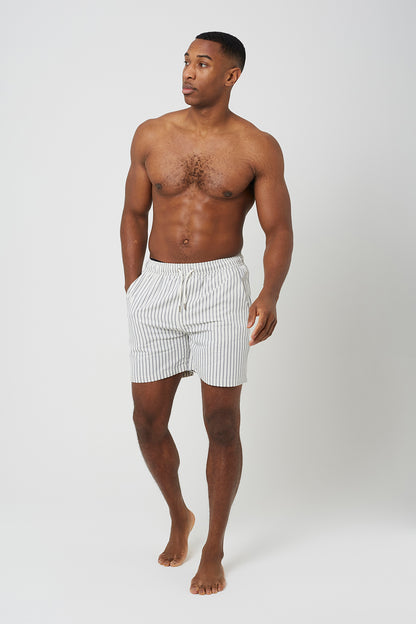 Brave Soul Cream Elasticated Swimshorts - Cream Image 3