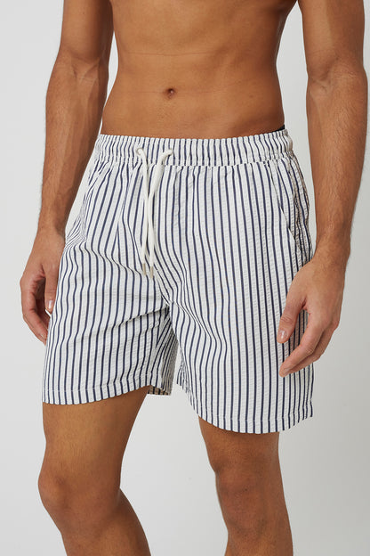 Brave Soul Navy Elasticated Swimshorts - Navy Image 4