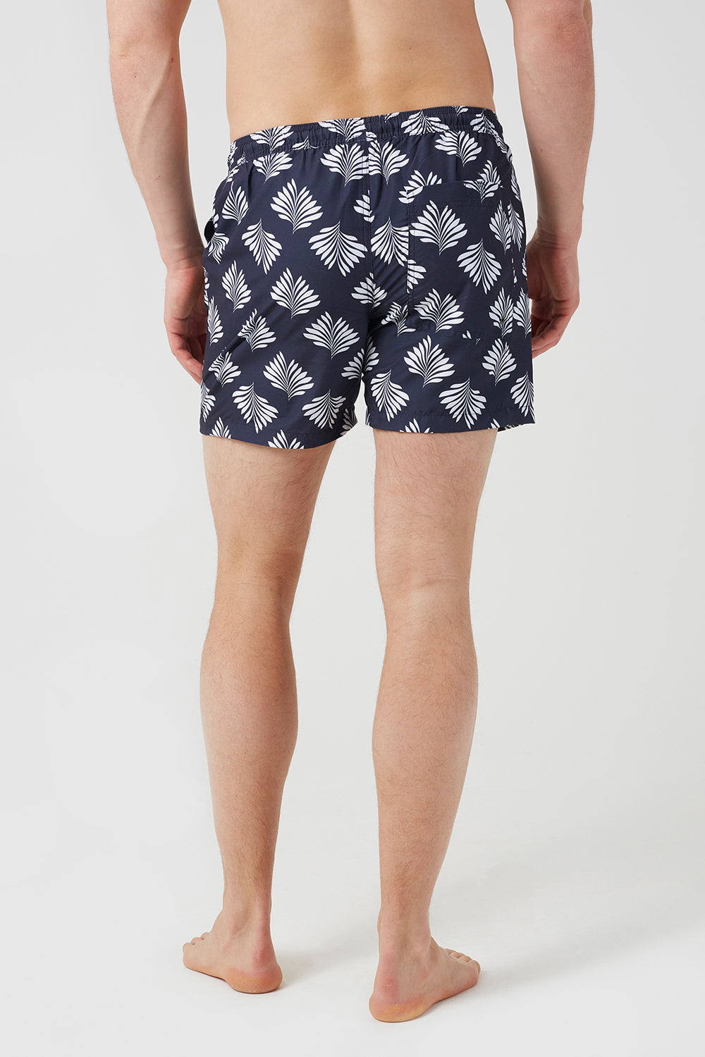 Brave Soul Navy Printed Swim Shorts - Navy Image 2