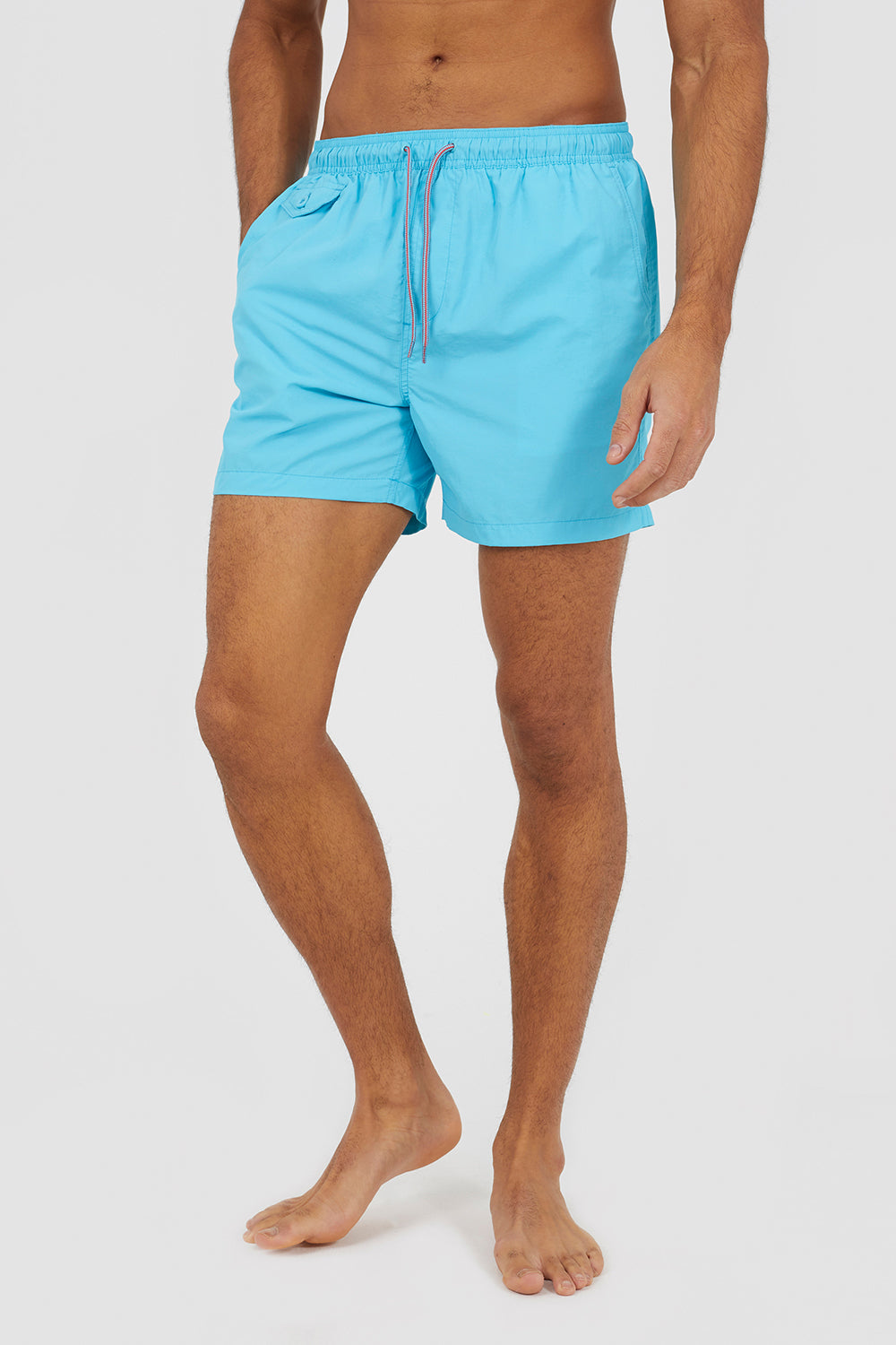 Brave Soul Aqua Elasticated Swimshorts - Aqua Image 1