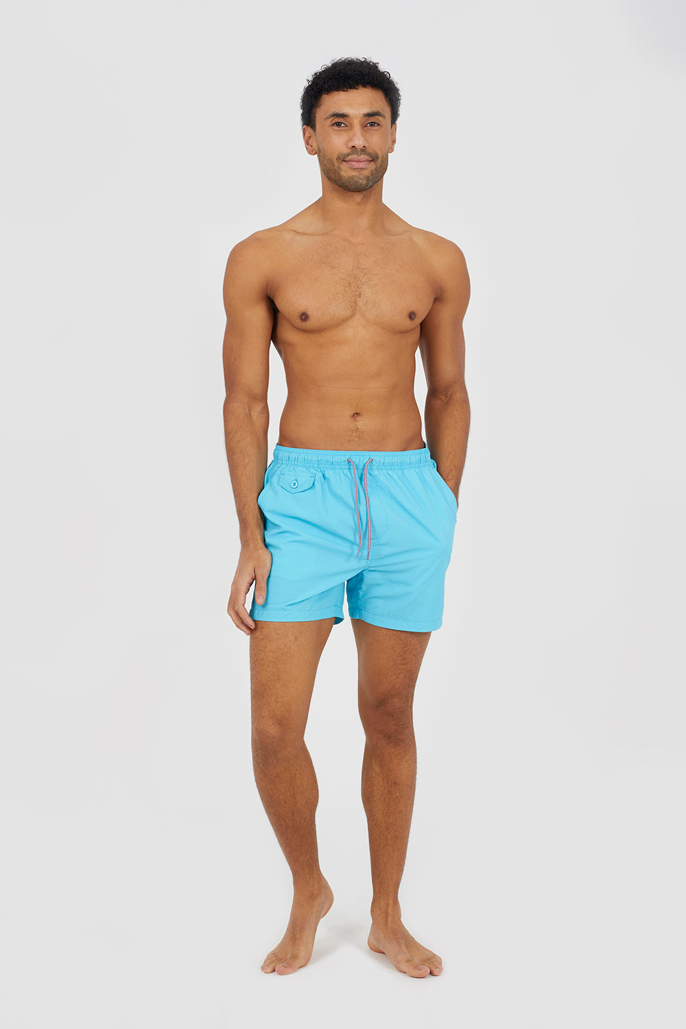 Brave Soul Aqua Elasticated Swimshorts - Aqua Image 3
