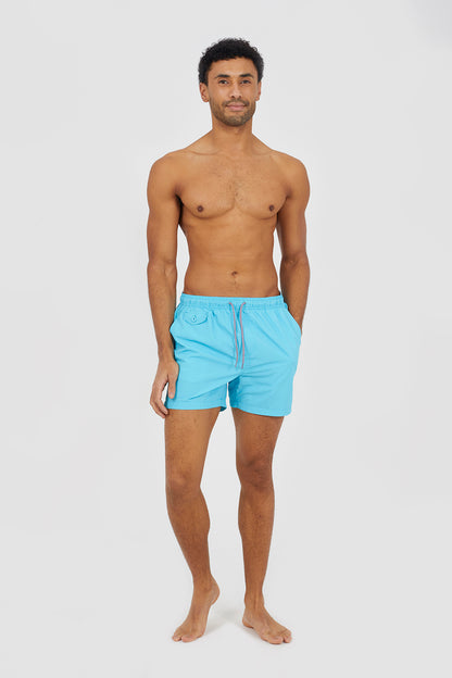Brave Soul Aqua Elasticated Swimshorts - Aqua Image 3