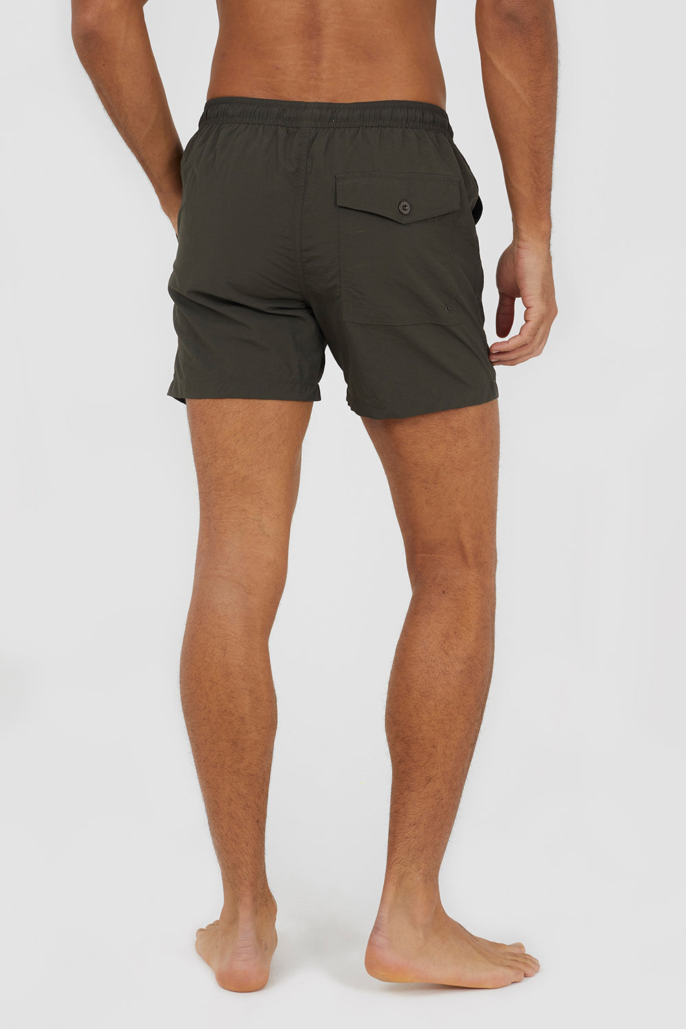Brave Soul Khaki Elasticated Swimshorts - Khaki Image 2