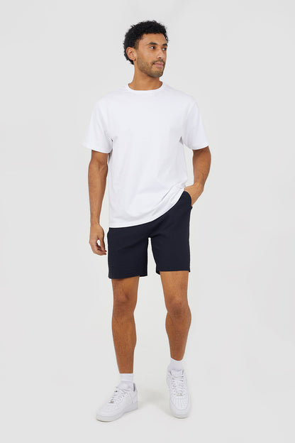 Brave Soul Navy Seersucker Drawcord Shorts - Navy Image 3