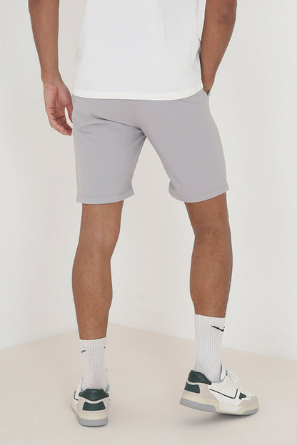 Brave Soul Grey Cotton Twill Chino Shorts - Grey Image 2