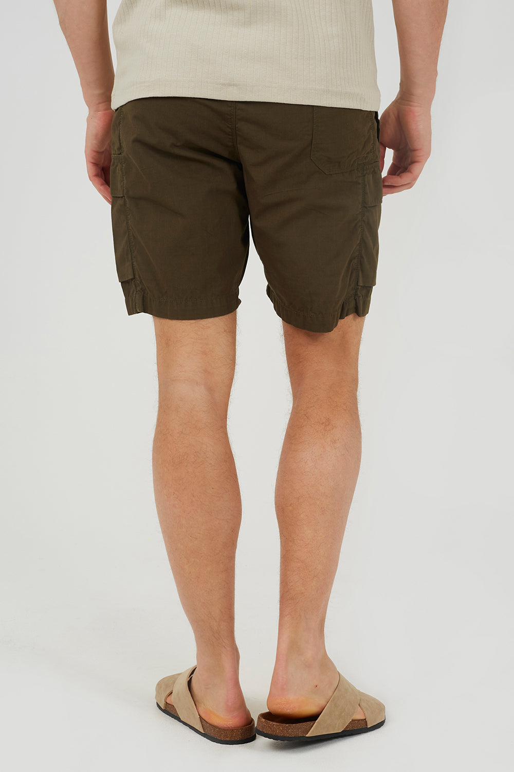 Brave Soul Khaki Ripstop Cargo Shorts - Khaki Image 2