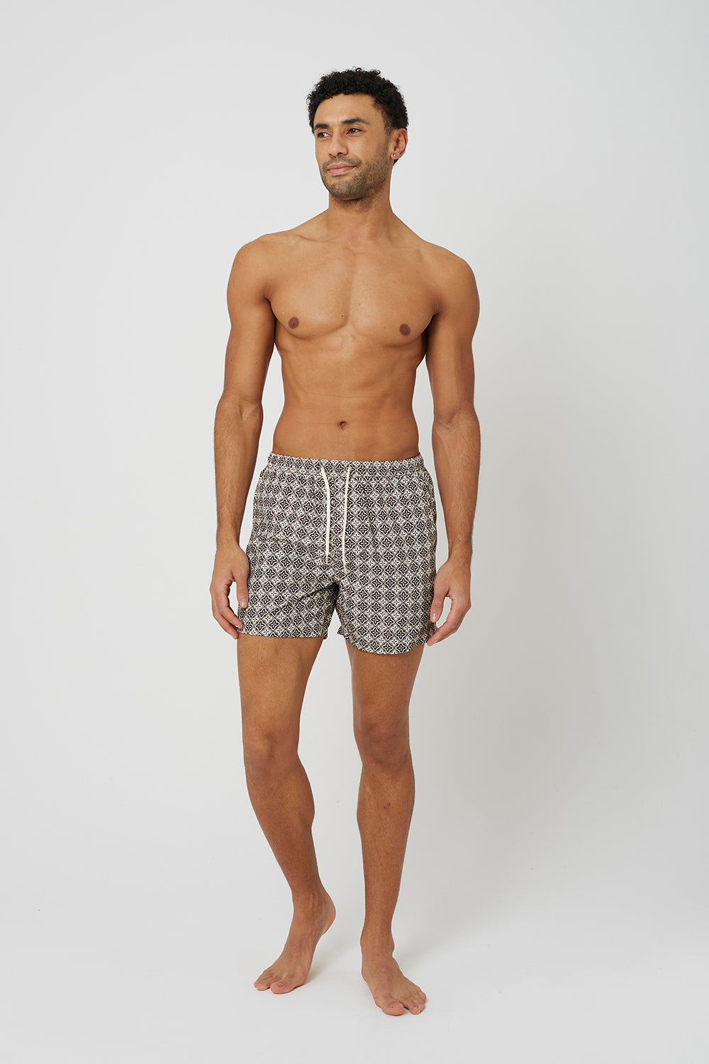 Brave Soul Brown Printed Swim Shorts - Brown Image 3