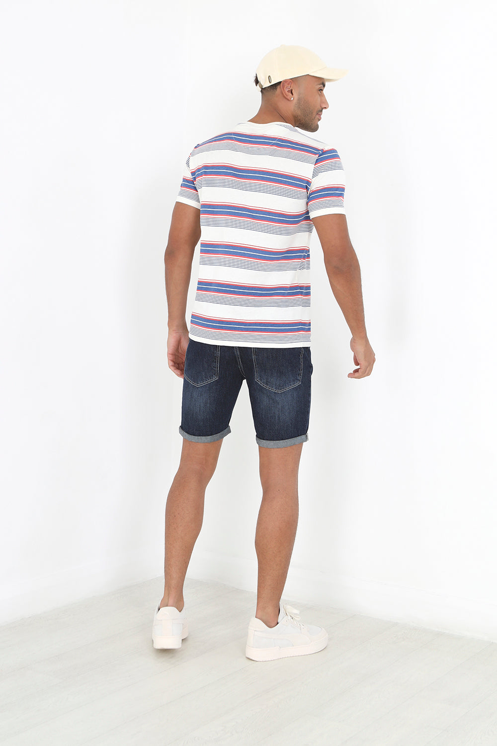 Brave Soul Dark Blue Denim Shorts - Dark Blue Image 2